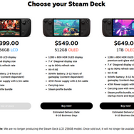 Steam Deck」最安LCDモデル生産終了へ―今後はOLEDモデルのみ取り扱いに