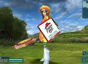 『ファンタシースターポータブル2』内にピザハットが出店〜ゲーム内広告 画像