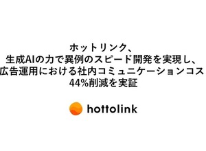 ホットリンクが生成AI活用戦略第1段階の成果を公開―X広告出稿の作業時間約4割削減など効率化に成功 画像
