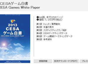 2012年ゲーム産業の国内市場規模は4857億円―「2013CESAゲーム白書」発刊 画像