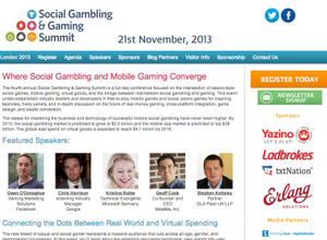 ギャンブルとソーシャルゲームの融合を―11/21にロンドンにて「Social Gambling & Gaming Summit」開催 画像