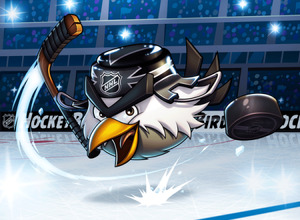 米NHL、Angry BirdsのようなRovioデザインの鳥キャラ「HockeyBird」をマスコットキャラとして起用 画像