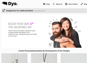 バレンタインデーに3Dプリンタ製のアクセサリーをプレゼントしよう！　MITがアクセサリー発注サイト「Dyo」をオープン 画像