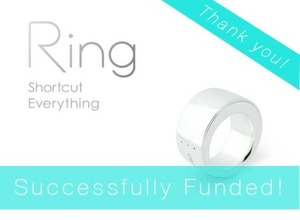 ログバー、指輪型ウェアラブルデバイス「Ring (リング)」の開発資金をKickstarterで募集し約9100万円を調達 画像