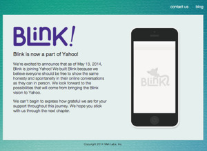 米Yahoo! スマホ向けメッセージングアプリ「Blink」を運営するMeh Labsを買収 画像