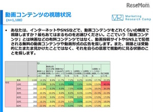 10代の“動画”利用は1日80分以上、但しSNSの投稿は静止画が多い結果に 画像