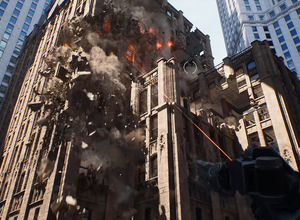 大迫力の破壊表現を披露するUnreal Engine技術デモ映像！ リアルタイムに降り注ぐ大量の破片 画像