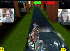 操作方法は「表情を変えること」!ユニークな協力ボート漕ぎゲームが海外で研究中 画像