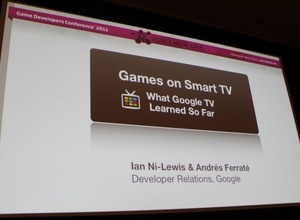 【GDC2011】グーグルが語るスマートTVにおけるゲーム 画像