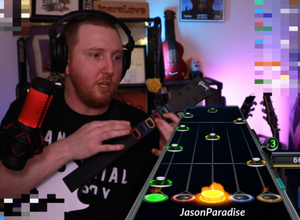 海外ストリーマーによる、DMCAに抵触しない『Guitar Hero』配信―演奏音は全て口から 画像
