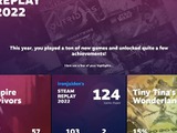 2022年、Steamでどれだけ遊んだ!?「Steamリプレイ 2022」公開―タイトル数やプレイ時間の割合をチェック 画像