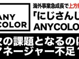 海外事業急成長で上方修正したANYCOLOR、次なる課題はマネージャー不足か 画像