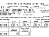 セガサミーHD、平成27年3月期第2四半期決算を発表 ― 営業利益72％減 画像