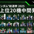 「全世界“ガンダム”総選挙」中間結果の上位20機発表！「νガンダム」やSEED系、さらに「ジークアクス」からもランクイン