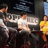 東京ゲームショウ2014の初日、スマホ広告事業を展開するCyberZのブースでは「モンスターストライク×キャンディークラッシュ トップ対談」と題されたトークショーが行われました。登壇者はミクシィ代表取締役社長の森田仁基氏とKing Japan代表取締役の枝廣憲氏の2名。司
