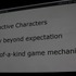 スパイク・チュンソフトで『ダンガンロンパ』シリーズを手掛ける小高和剛氏は「My Ordinary Process for Crafting Extra-Ordinary Stories」(普通じゃない物語を作る、普通のプロセス)と題した講演を行いました。ここ数年、日本人によるセッションは激減していて、貴重