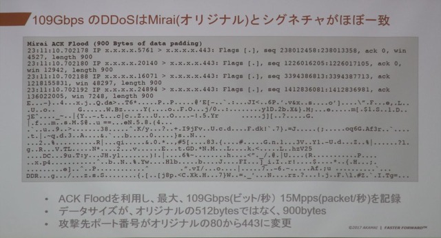 アカマイが観測したQ3の最大規模のDDoS攻撃は100Gbpsを超え、Miraiのシグネチャと一致した