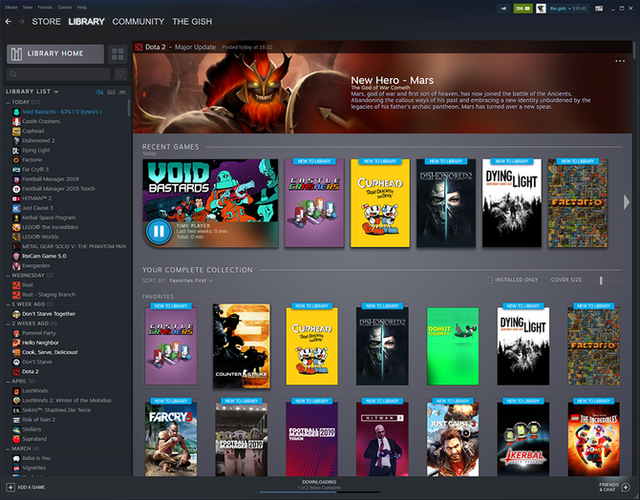 Valve Steam公開ベータ版の新ライブラリui画像を開発者向けに公開 Gamebusiness Jp